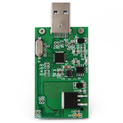 China FR4 4layer 2OZ Electronic Circuit Board Assembly Green soldermask surface ENIG/HASL External SSD PCBA Conveter Card for sale
