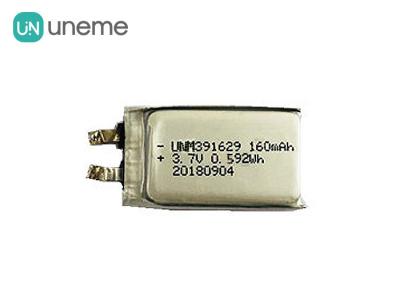 China 391629 Rechargeable Lithium Polymer Battery 3.7V 160mAh Lipo Battery 5.0g Weight for sale