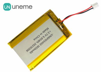 China Square Rechargeable Lithium Polymer Battery 3.7V 1850mAh UL Certified 103450 for sale