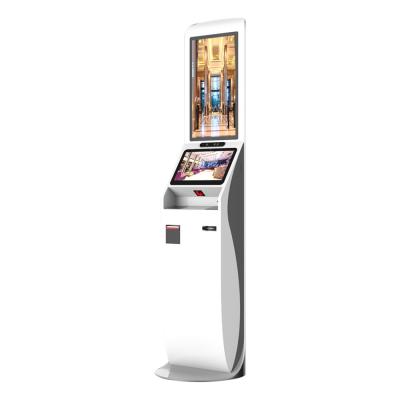 China 15 Inch Self Service Check In Hotel Rk3568 All In One Kiosk With Passport Scanner for sale