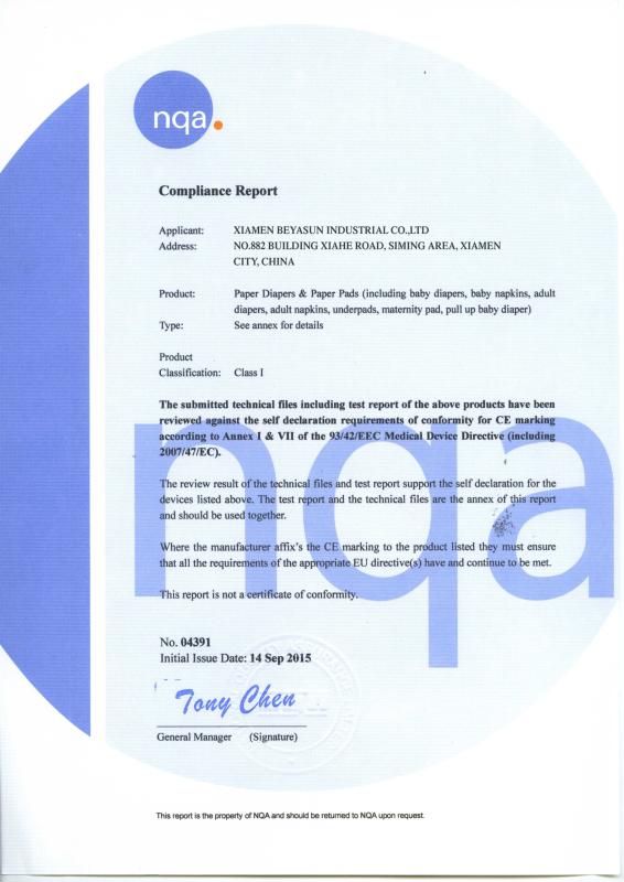 CE certificate - Beyasun Industrial Co.,Ltd