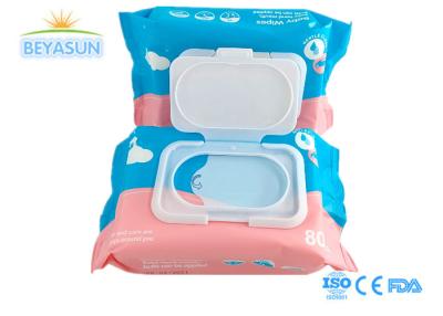China Disposable Gentle Eco Baby Water Wet Wipes Cleaning Soft Care 80PCS Bags OEM for sale