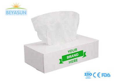 China Soft Box Facial Tissue 2 Ply 11GSM 130sheets Virgin Wood Pulp White Flat Box Tissue Paper for sale