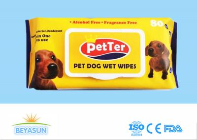 China Antibacterial Pet Disposable Wet Wipes For Dogs / Cat Animals , Eco Friendly for sale