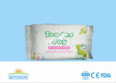 China Chemical Free Flushable Wipes Wet Tissue For Face With Spunlace Material for sale