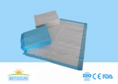 China Blue / White Disposable Bed Pads , Incontinence Hospital Absorbent Pads for sale