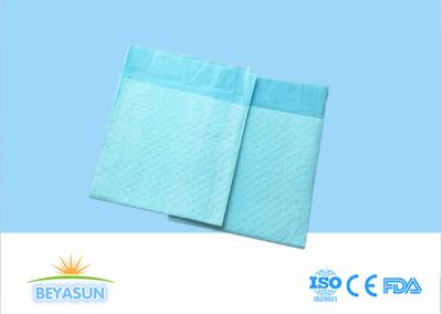 China Disposable Incontinence Bed Pads / Breathable Blue Hospital Bed Pads for sale