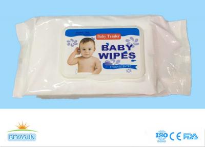 China Chemical Free Flushable Antibacterial Baby Wipes Organic 15*20cm Sheet Size for sale