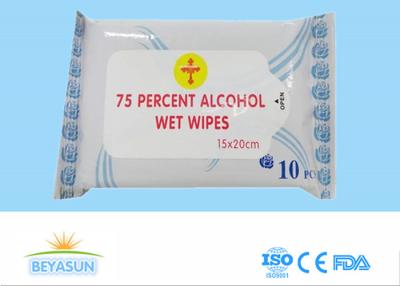 China 18x20cm 20x20cm 75% Alcohol Disposable Wet Wipes For Personal Care Use for sale