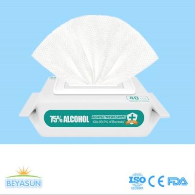 China Surface Disinfectant Biodegradable Wet Wipes 99% 70% 75% Ethyl Alcohol Ethanol for sale