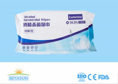 China Disinfectant Wet Alcohol Cleaning Wipes 75% Alcohol Wipes 99.99% Sterilization Rate for sale