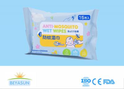 China Anti Mosquito Baby Wet Wipes Cleaning Face And Feet Enviromental Protection for sale