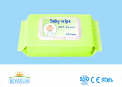 China 100 Pcs Disposable Wet Wipes , Biodegradable Baby Wipes CE / ISO Passed for sale