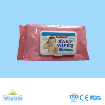 Chine Le coton 100% non-tissé a adapté les chiffons aux besoins du client humides jetables pour le bébé à vendre