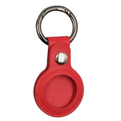 China soft Keychain Protective Cover For Apple Airtags Locator Leather Sleeve Tracker Anti Lost Device for sale