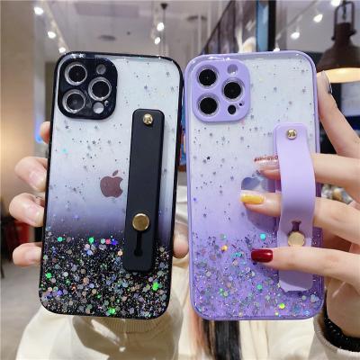 China Wrist Strap Glitter Star Camera Protector Case For IPhone 12 Pro Max for sale