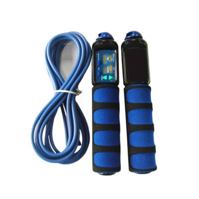China Fitness Jump Rope Custom Color Logo Black Dark Blue Jump Rope Electronic Exercise Skipping Rope OK-168 for sale