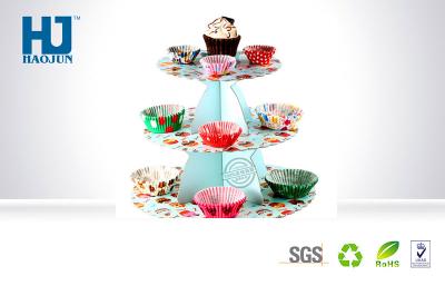 China Three Tiers Cupcake Paper Cardboard Display  Stand For Party And Wedding for sale