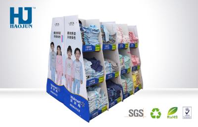 China Strong Bearing Capacity Cardboard Display Stands For T - Shirt / Children Clothes for sale