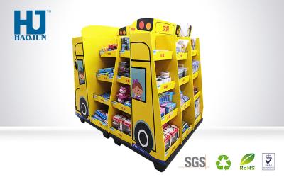 China Truck Shape Cardboard Floor Display Stands Customized Size For Stationery / Toys for sale