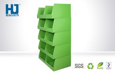 China Eco - friendly Green Cardboard Display Stand With Damp Proofing Wood Pallet for sale