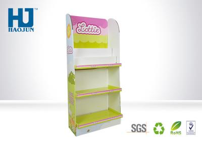 China Floor Stand Cardboard Countertop Display 3 Tiers Customized Size For Beauty Doll for sale