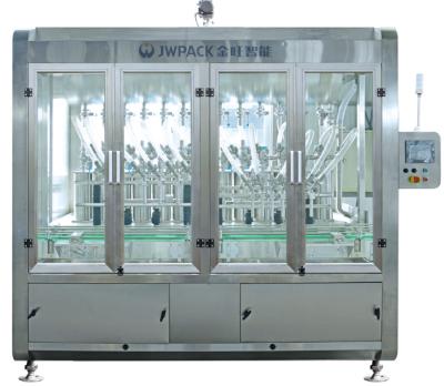 China 12 Nozzle Solvent Chemical Liquid Filling Machine Automatic 1-5L 1800 BPH for sale