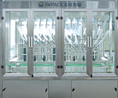 China 12 empaquetado peligroso de rellenar desinfectante principal del sistema 1-5L 2500 BPH de las máquinas del detergente líquido en venta