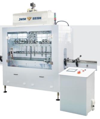 China Acid Chemical Liquid Filling Machine 6 Nozzle Filling Machine 1000ml-5000ml Bottle 450 Bph for sale