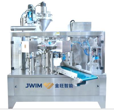 China JINWANG Premade Pouch Packing Machine 1kg Automatic Rotary Pouch Packing Machine For Detergent Powder for sale