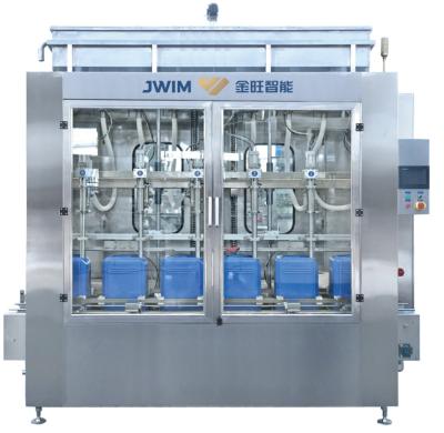 China La planta líquida automática llena 5-30L de la máquina de rellenar de 6 cuatro cabezas automatizó la embotelladora en venta