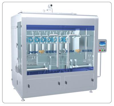 China máquina de enchimento automática líquida 1-5L do frasco da máquina de enchimento do pistão 4 6 8 10 12 linear principal à venda