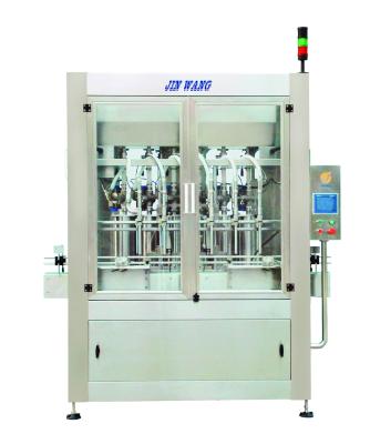 China Linear 8 6 Head automatic volumetric liquid filling machine Volumetric Piston Fillers 1L-5L for sale