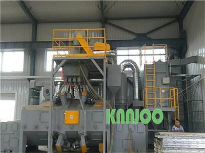 China Customized Wire Mesh Belt Shot Blasting Machine With 2-6mm Mesh Electricity Power Source for sale