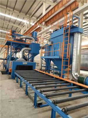 China Limpieza automática de la estructura de acero de las piezas de los bastidores de máquina del chorreo con granalla del PLC en venta