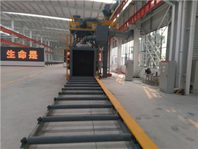 China Placa de acero que limpia la máquina del chorreo con granalla del transportador de rodillo 400V en venta