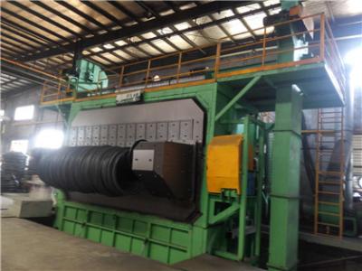 China 1400mm Wire Rod Coil Short Blast Machine Surface Scales On The Rolled Steel for sale