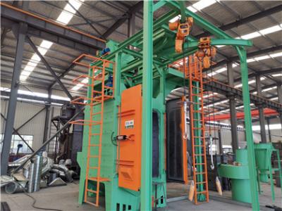 China Y Track Hanger Shot Blasting Machine For Alloy Parts Surface Cleaning for sale