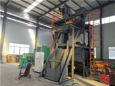 China Strahlenenmaschine mit 15 GN-Stahlraupen-Gurt-Strahlenen-Maschinen-Reinigungsanlageraupenfahrwerken zu verkaufen