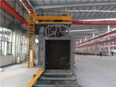 Chine Passage de nettoyage de structure métallique par la machine de grenaillage de la poutre en double T 4m/min à vendre