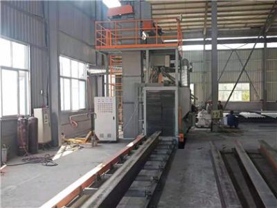 China Steel Profile Surface Rust Removing Roller Conveyor Shot Blasting Machine for sale