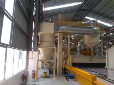 China Automatic Steel Plate Blasting And Painting System Pretreatment Line for sale