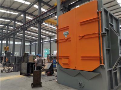 China Double Hook Sa 2.5 Hanger Type Shot Blasting Machine For Castings Forgings Cleaning for sale