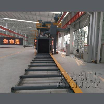 China El transportador continuo de la pista de la alimentación del perfil de acero con granalla la máquina 4.5m/Min del chorreo en venta