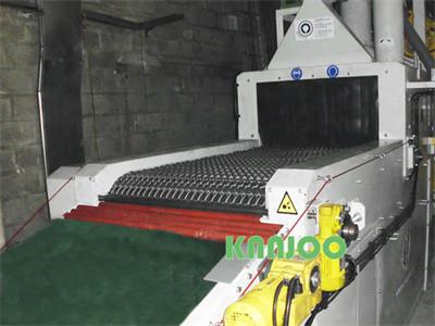 China Auto Parts Mesh Belt Passing Shot Blasting Machine Wire Mesh Conveyor Type for sale