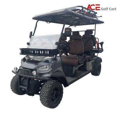 China Cuadro de acero 6 Carro de golf de pasajeros Ev Carro de golf Batería de litio 60V Controlador en venta