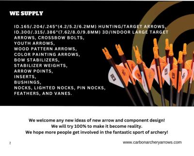 China Customized Carbon Arrows For Archery Pro Shops, Archery Clubs, Archery Group, Distributor And Bow Retailer for sale