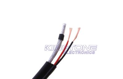 China 0.71mm BC RG59 CCTV Coaxial Cable Foamed PE PVC with 16 × 0.25mm BC Power for UK for sale