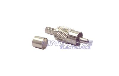 China Female RCA Coaxial Cable Connectors with Panel Mount Jack Crimp Plugs for 75 Coax for sale