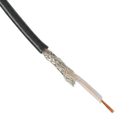 China RG174 Coaxial Cable 7×0.16mm Bare Copper with 95% Tinned Copper Braid for GPS for sale